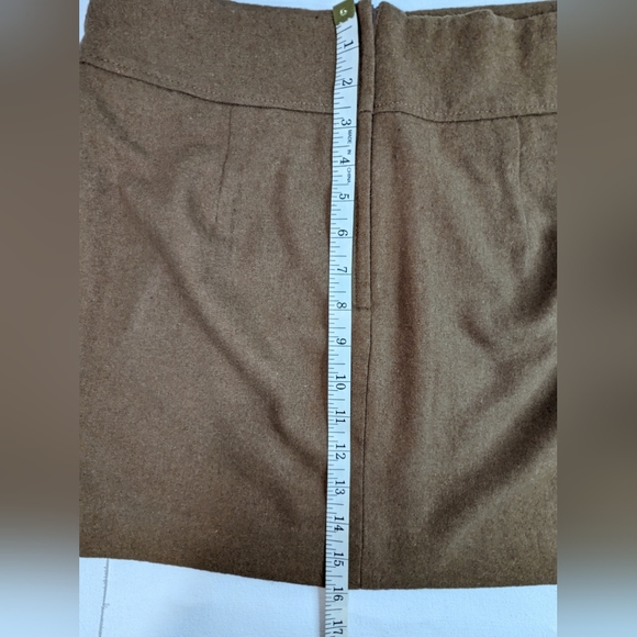 H & M Wool Mini Skirt women's brown lined quarter zip size Small K-1 - Picture 7 of 15
